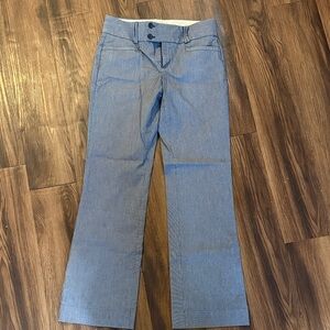 Banana Republic, Sloan Fit, Stretch Slacks. Navy and White pinstripe. Size 6